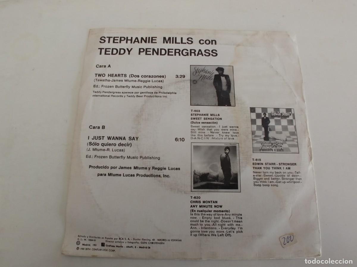 Discos de vinilo: STEPHANIE MILLS CON TEDDY PENDERGRASS-SINGLE TWO HERATS - Foto 2