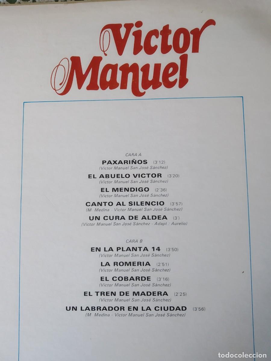 Discos de vinilo: Vinilo. Victor Manuel, cantante. - Foto 2