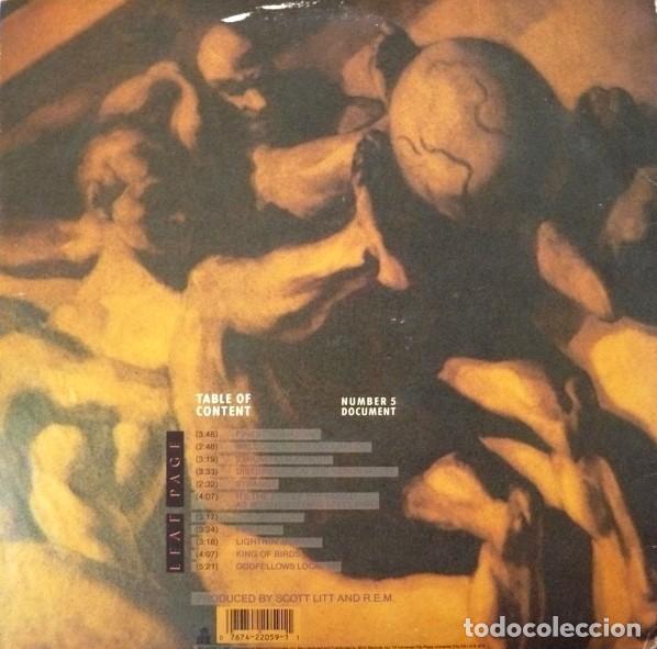 Discos de vinilo: R.E.M. &rdquo;Document&rdquo;. LP. - Foto 2