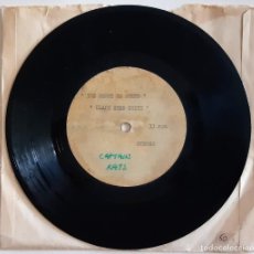 Discos de vinilo: THE MERRY GO ROUND/ BLACK EYED SUZIE. TEST PRESSING 33 RPM 7” SIGNED CAPTAIN RATS