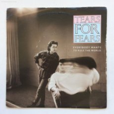 Discos de vinilo: TEARS FOR FEARS ‎– EVERYBODY WANTS TO RULE THE WORLD / PHARAOHS , UK 1985 MERCURY