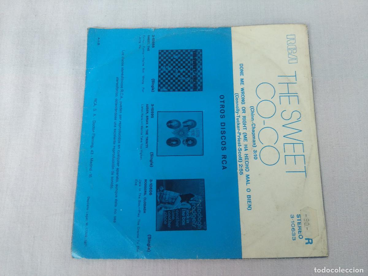 Discos de vinilo: THE SWEET/CO-CO/SINGLE. - Foto 3