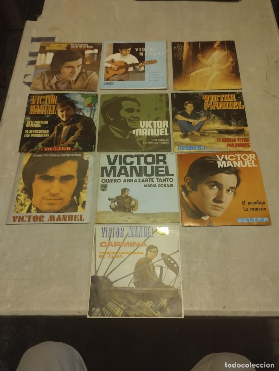 Discos de vinilo: V&iacute;ctor Manuel 9 singles + 1 EP - Foto 1