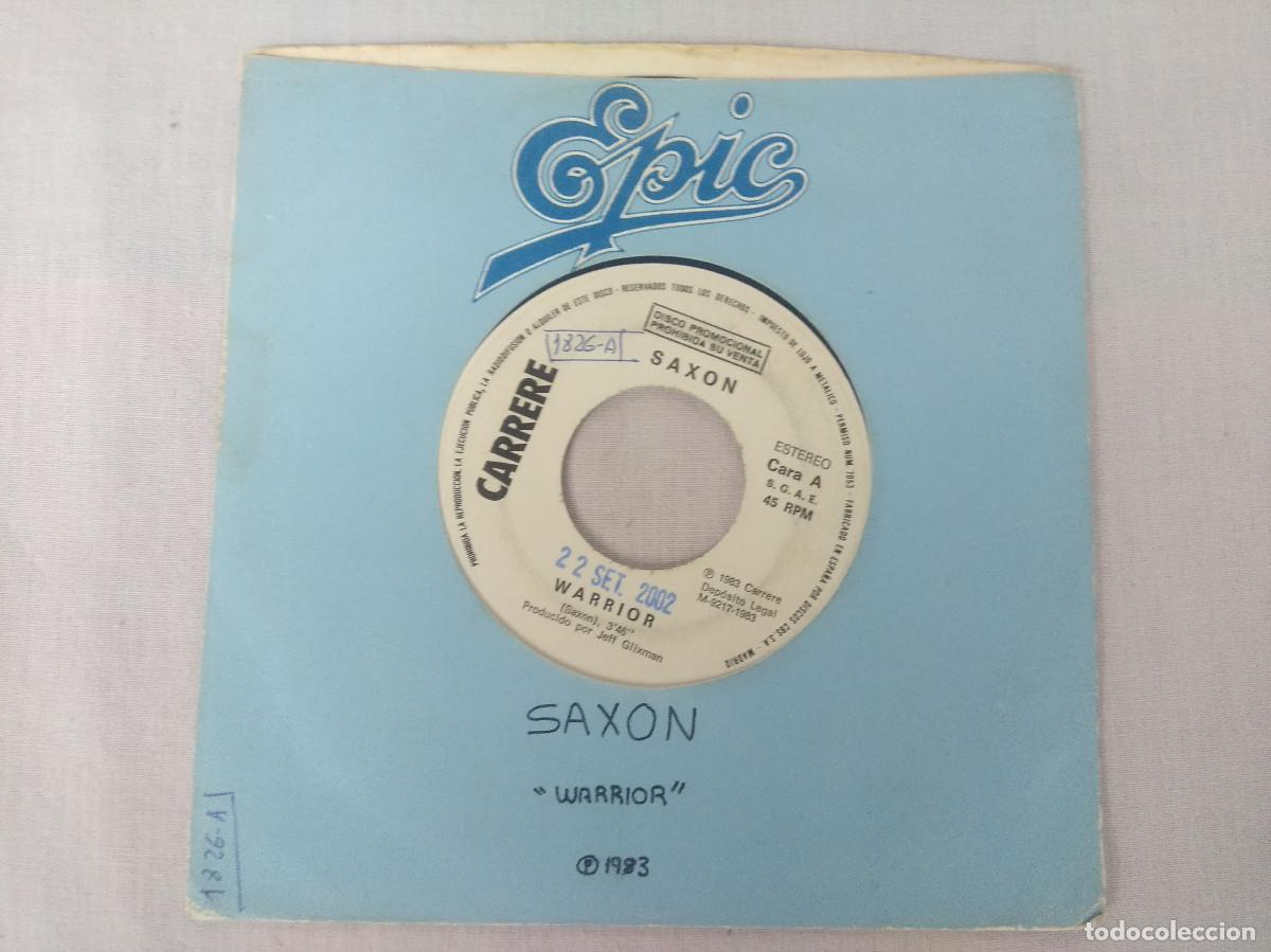 Discos de vinilo: SAXON/WARRIOR/SINGLE PROMOCIONAL METAL. - Foto 1