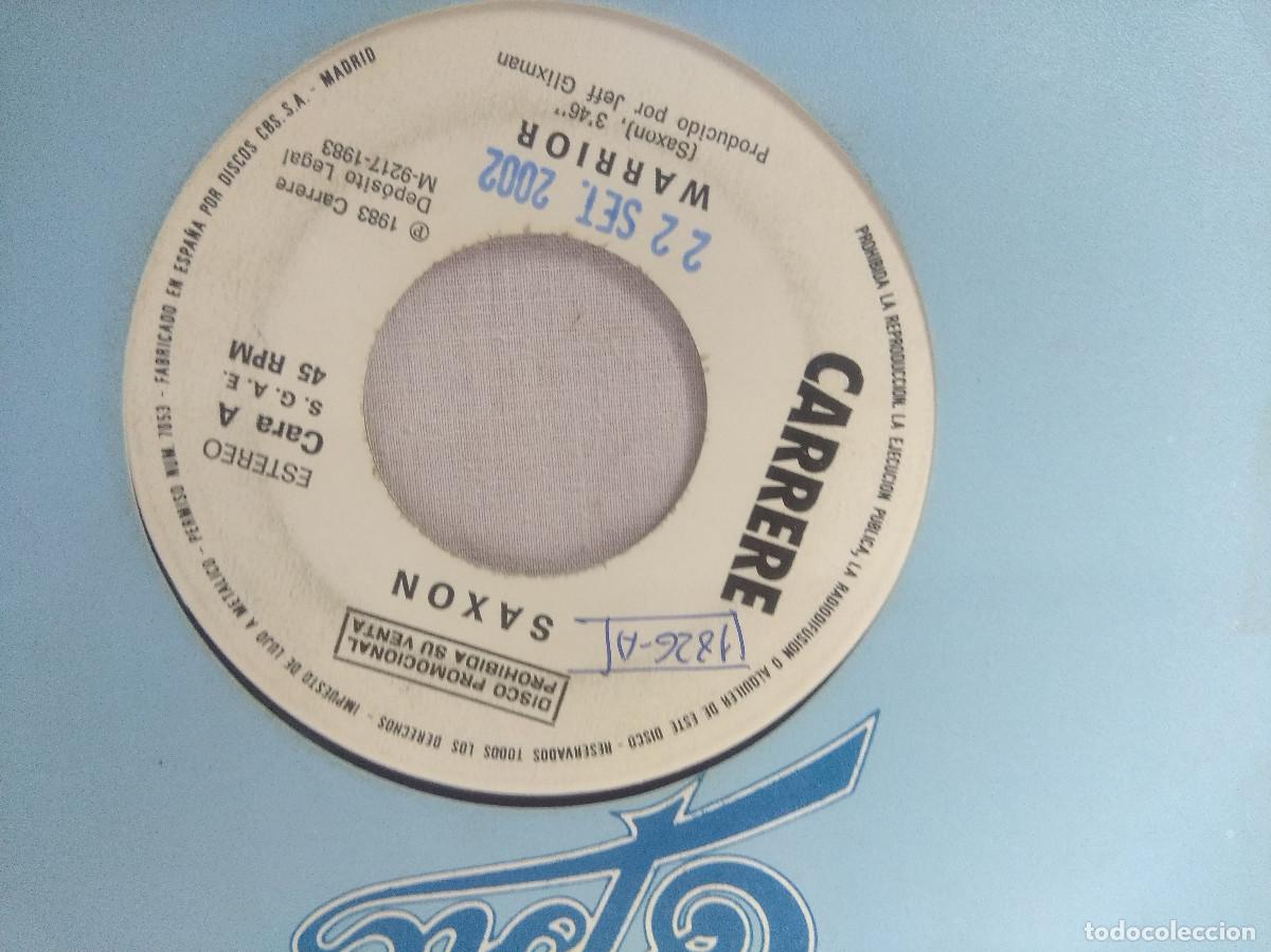 Discos de vinilo: SAXON/WARRIOR/SINGLE PROMOCIONAL METAL. - Foto 2