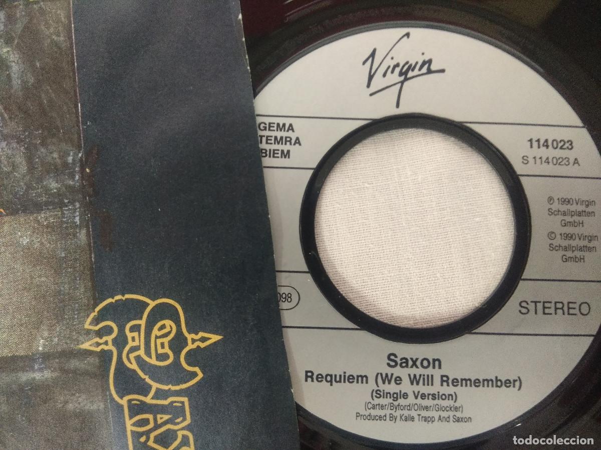 Discos de vinilo: SAXON/REQUIEM/SINGLE METAL. - Foto 2