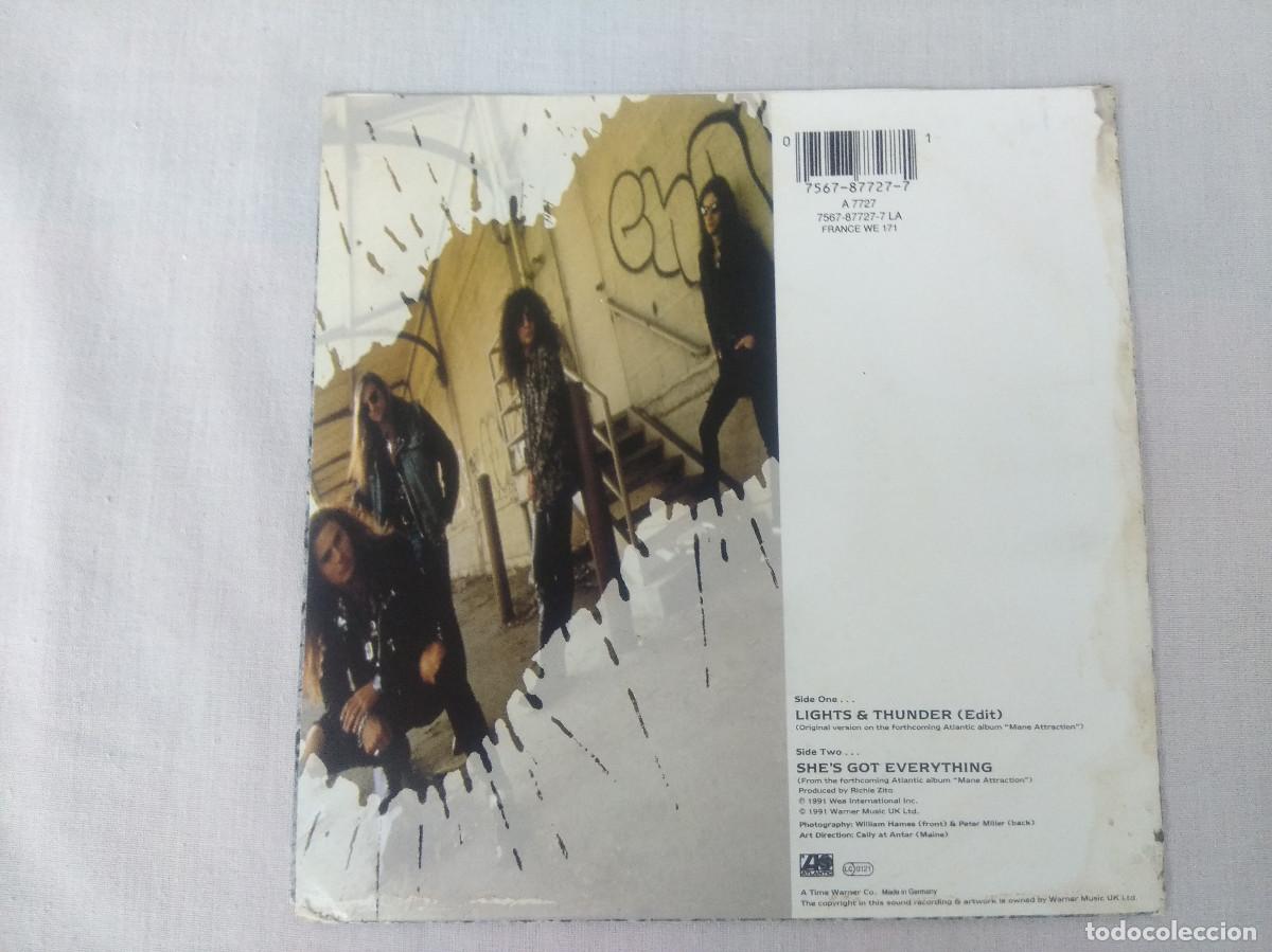 Discos de vinilo: WHITE LION/LIGHTS & THUNDER/SINGLE METAL. - Foto 3