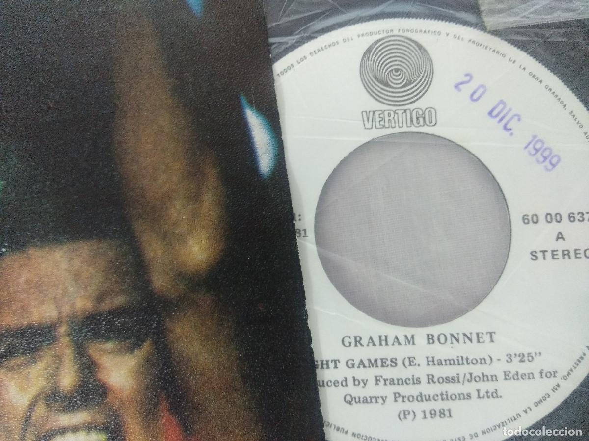 Discos de vinilo: GRAHAM BONNET/NIGHT GAMES/SINGLE METAL. - Foto 2
