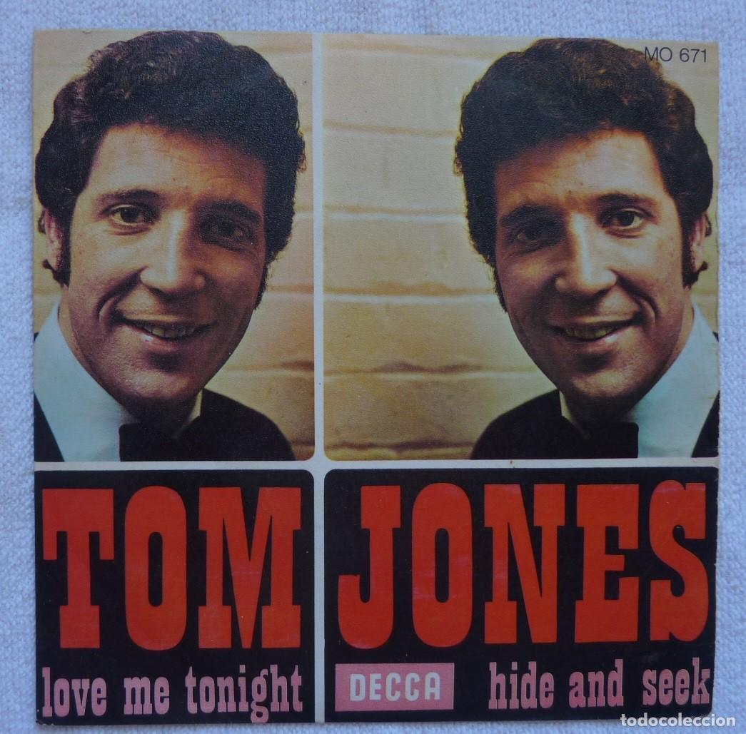 Discos de vinilo: TOM JONES // LOVE ME TONIGHT // 1969 // SINGLE - Foto 1