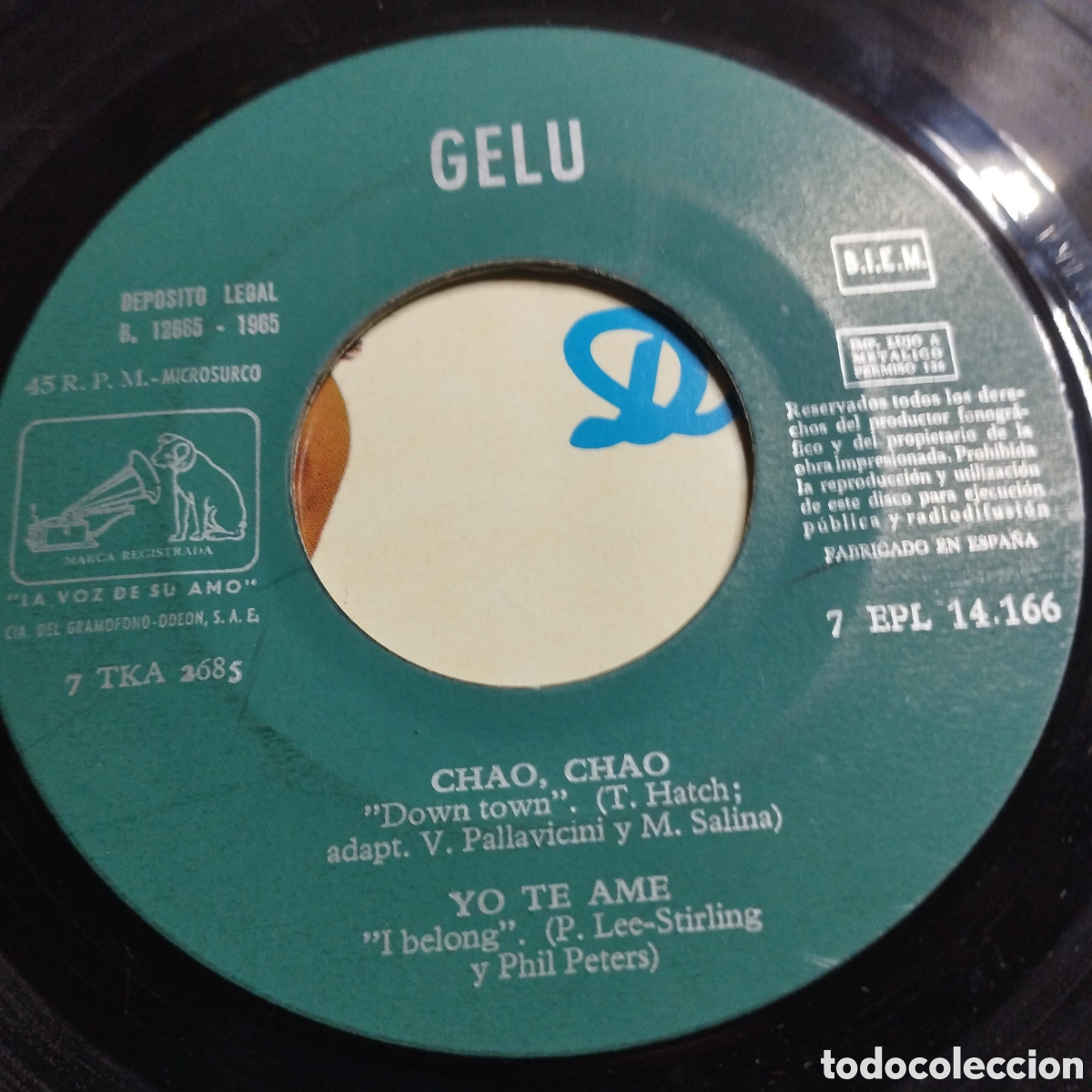 Discos de vinilo: EP 7&rdquo; Gelu 1965 Down Town + 3 . - Foto 6