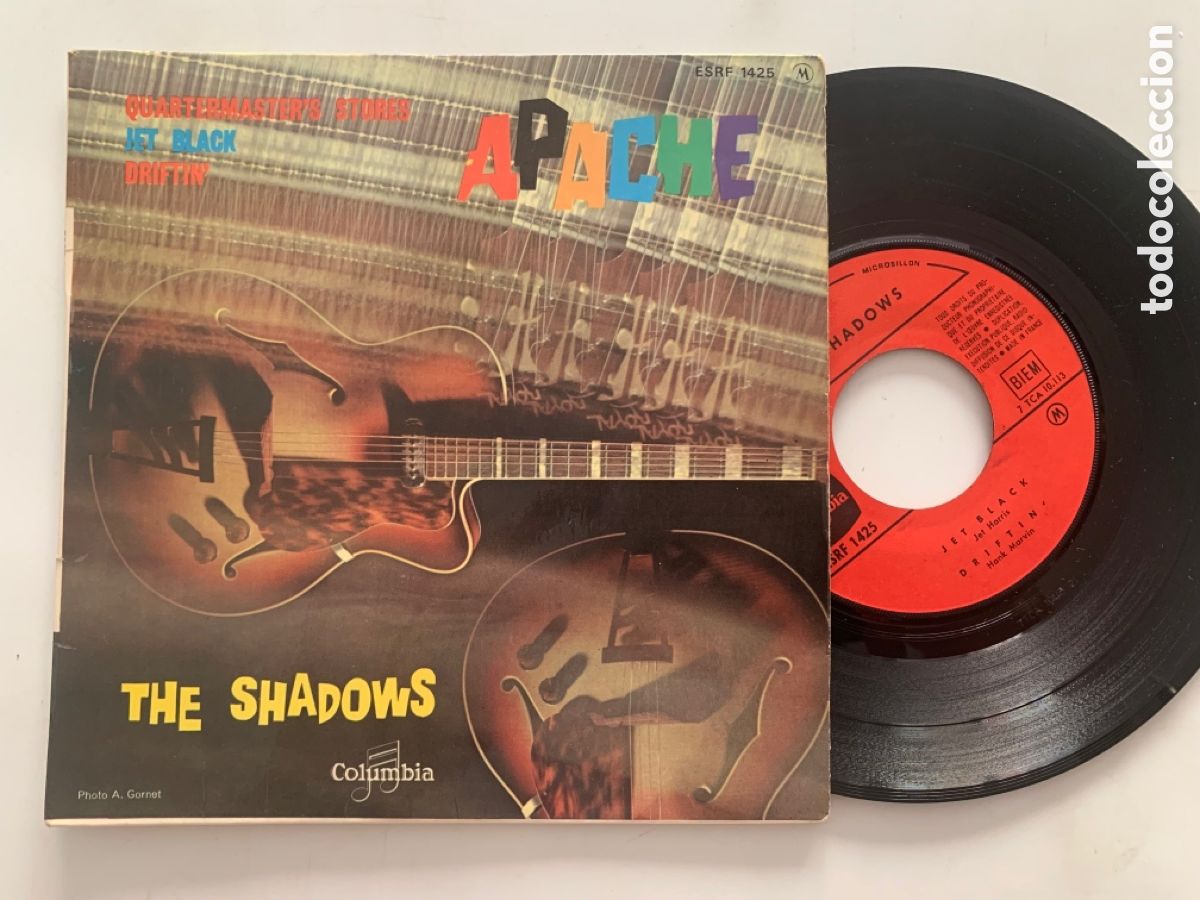 Discos de vinilo: SINGLE EP The Shadows &ndash; Apache de 1963 - Foto 1