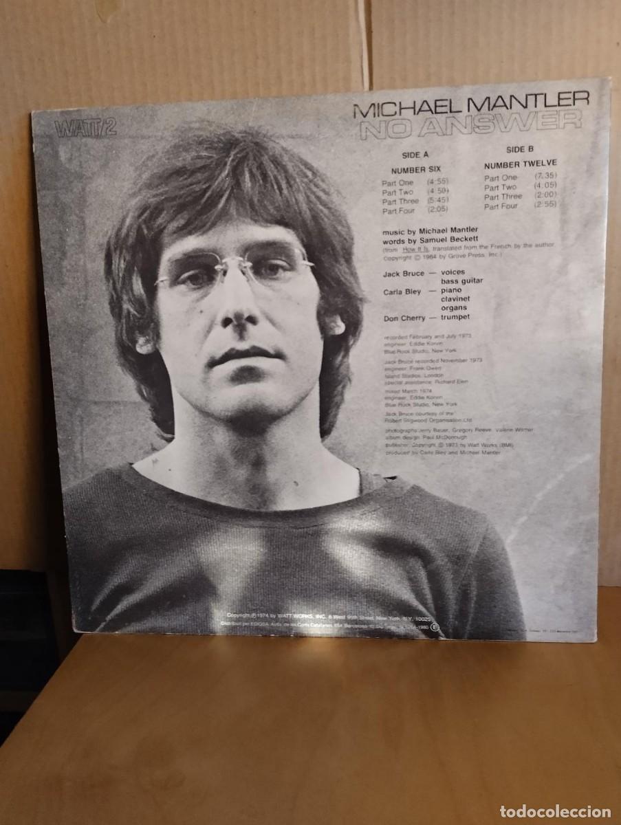 Discos de vinilo: MICHAEL MANTLER --- NO ANSWER - Foto 2