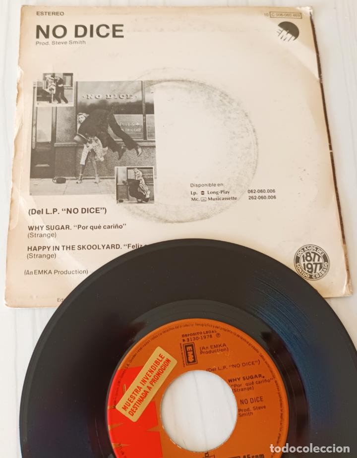 Discos de vinilo: NO DICE - WHY SUGAR EMI PROMOCIONAL - 1978 - Foto 2
