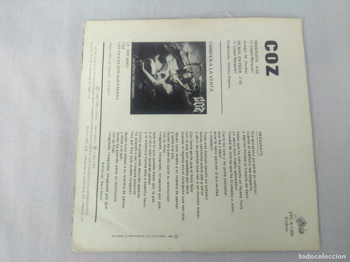 Discos de vinilo: COZ/IMAGINATE/SINGLE METAL. - Foto 3