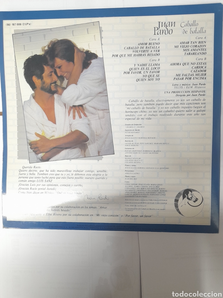 Discos de vinilo: Juan Pardo. Caballo de batalla. Doble Vinilo. - Foto 3