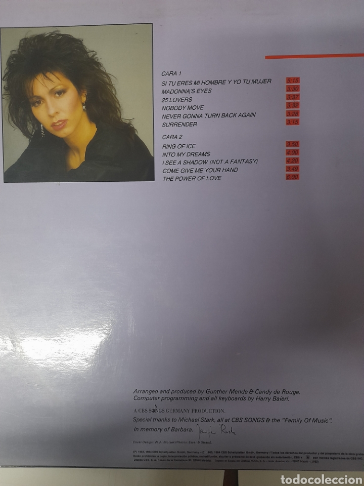 Discos de vinilo: Jennifer Rush. Si tu eres mi hombre......... Vinilo. - Foto 2