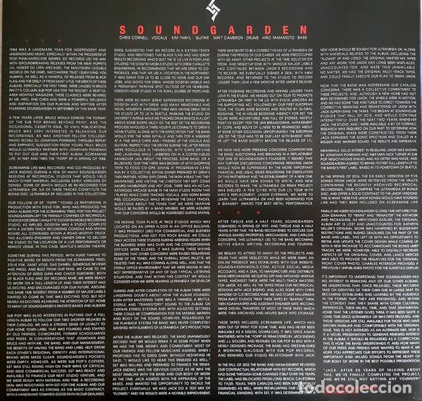 Discos de vinilo: Soundgarden &ndash; Ultramega OK. 2XLP. - Foto 5