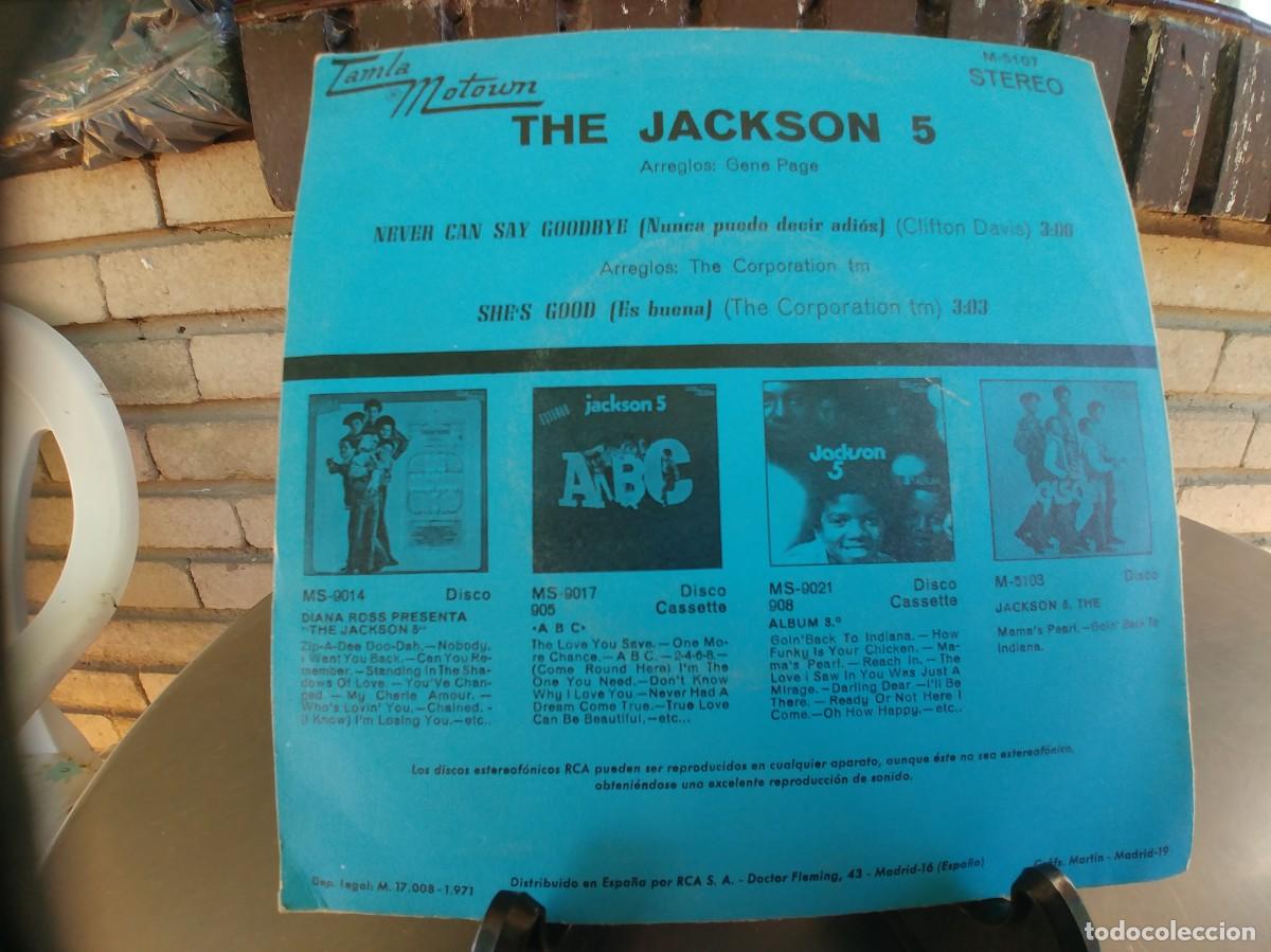 Discos de vinilo: JACKSON 5-SINGLE NEVER CAN SAY GOODBYE - Foto 2