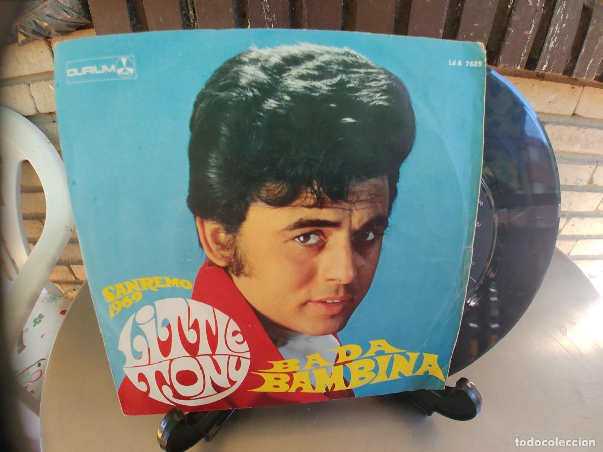 Disques de vinyle: LITTLE TONY-SINGLE BADA BAMBINA-SAN REMO 1969