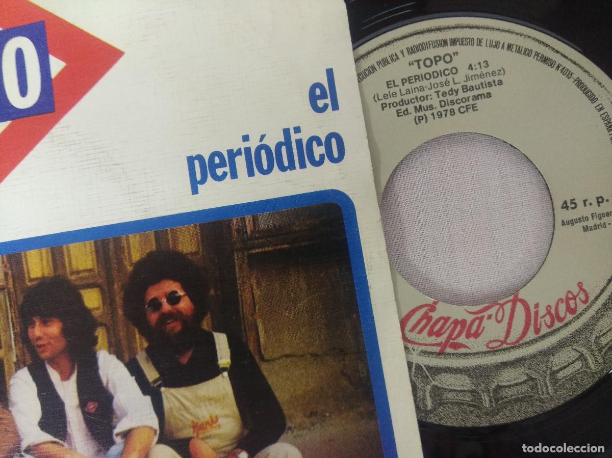 Discos de vinilo: TOPO/MIS AMIGOS DONDE ESTARAN/SINGLE. - Foto 2