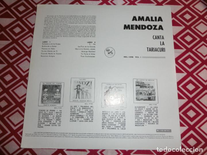 Discos de vinilo: AMALIA MENDOZA - LA TARIACURI - Foto 2