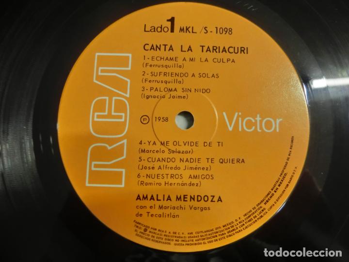 Discos de vinilo: AMALIA MENDOZA - LA TARIACURI - Foto 3