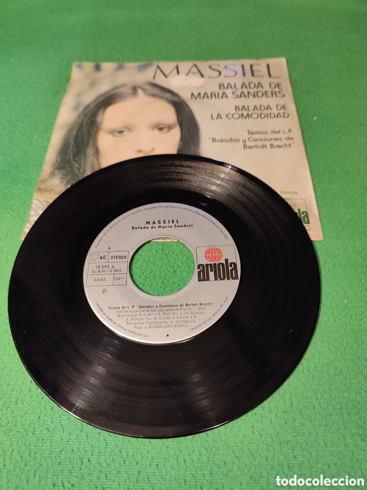 Discos de vinilo: Massiel - Balada de Mar&iacute;a Sanders - Foto 2