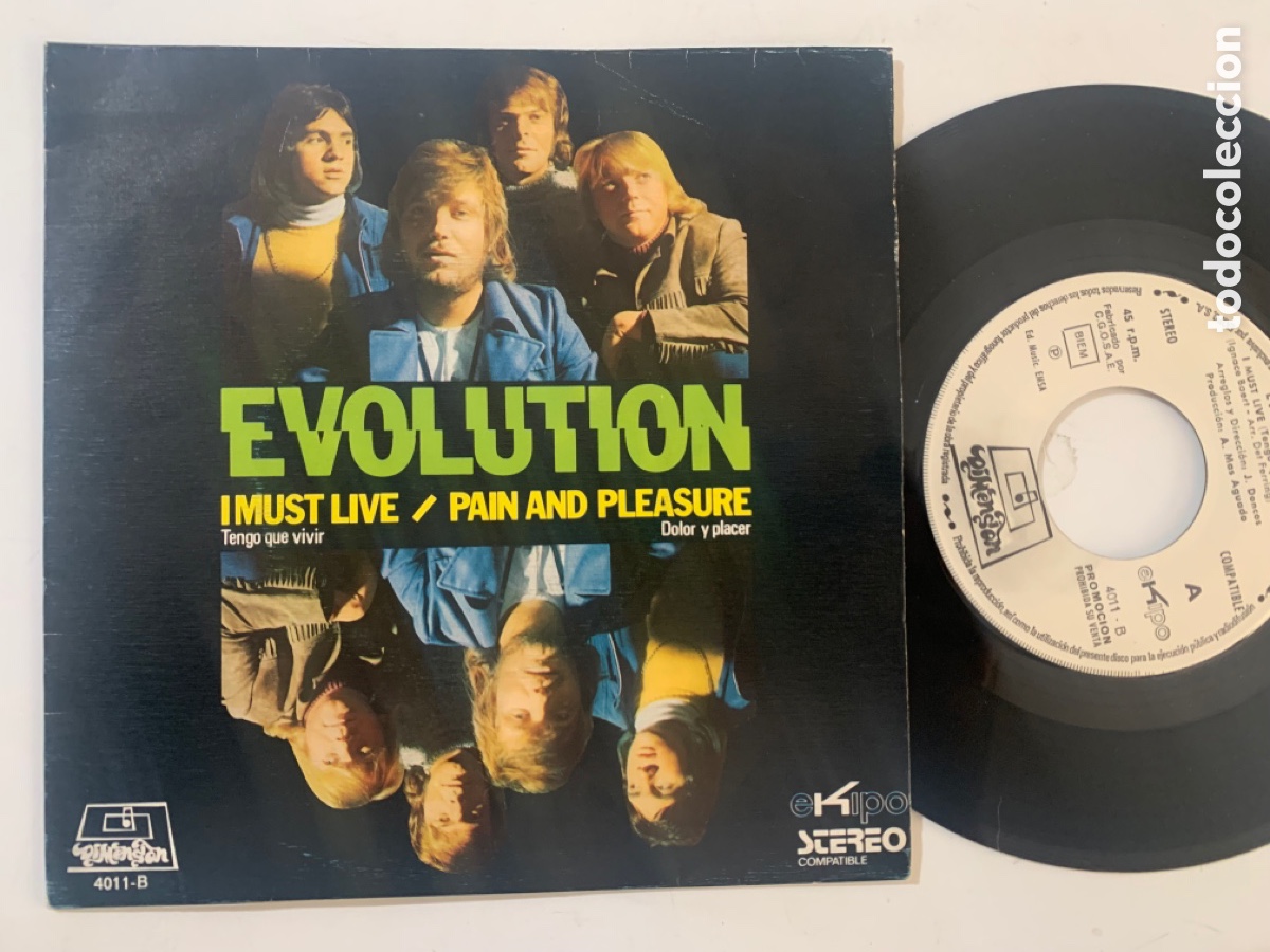 Discos de vinilo: Single ep promo Evolution - I Must Live de 1972 - Foto 1