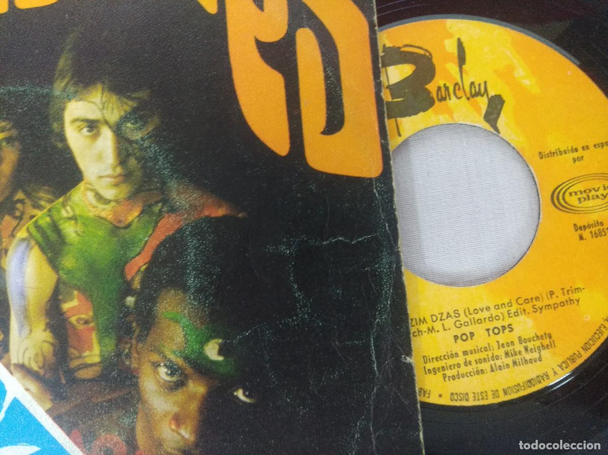 Discos de vinilo: POP TOPS/DZIM DZIM DZAS/SINGLE. - Foto 2