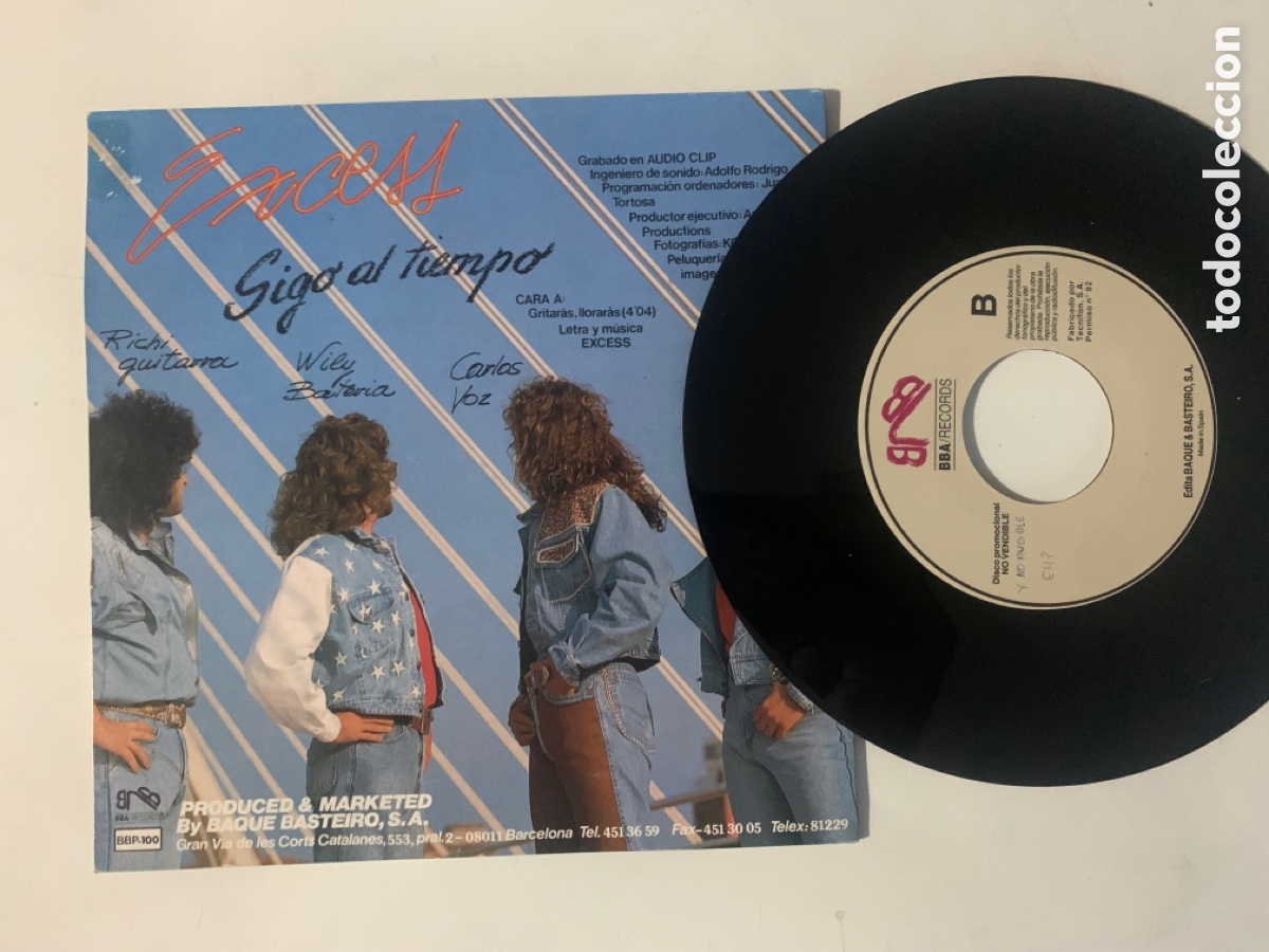 Discos de vinilo: Single excess sigo al tiempo - Foto 2