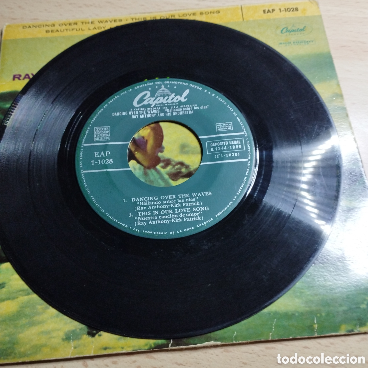 Discos de vinilo: EP 7&rdquo; Ray Anthony 1959 Dancing over the waves + 3. - Foto 4