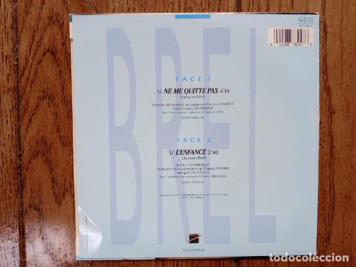 Discos de vinilo: Jacques Brel - me me quitte pas + lenfance - Foto 2