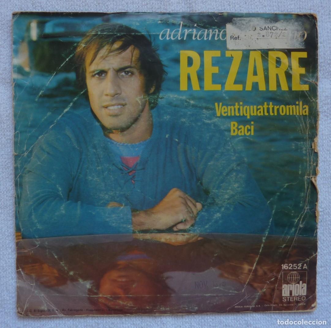 Discos de vinilo: ADRIANO CELENTANO // REZARE // 1975 // SINGLE - Foto 2