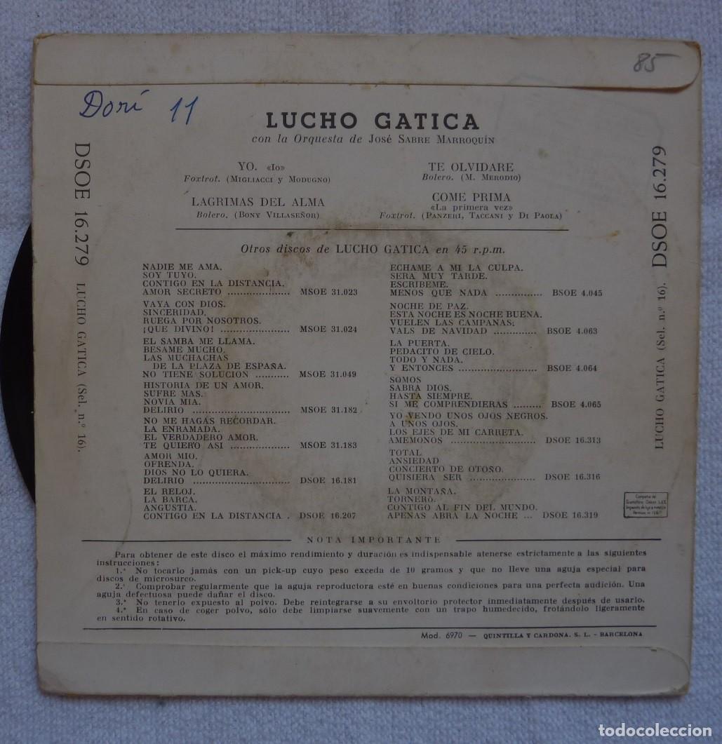Discos de vinilo: LUCHO GATICA // YO+3 // 1958 // EP - Foto 2