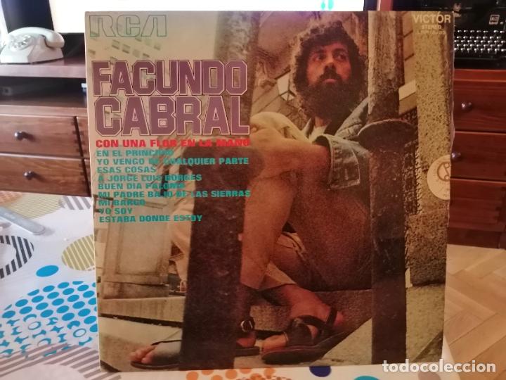 Disques de vinyle: ANTIGUO LP FACUNDO CABRAL CON UNA FLOR EN LA MANO VER FOTOS