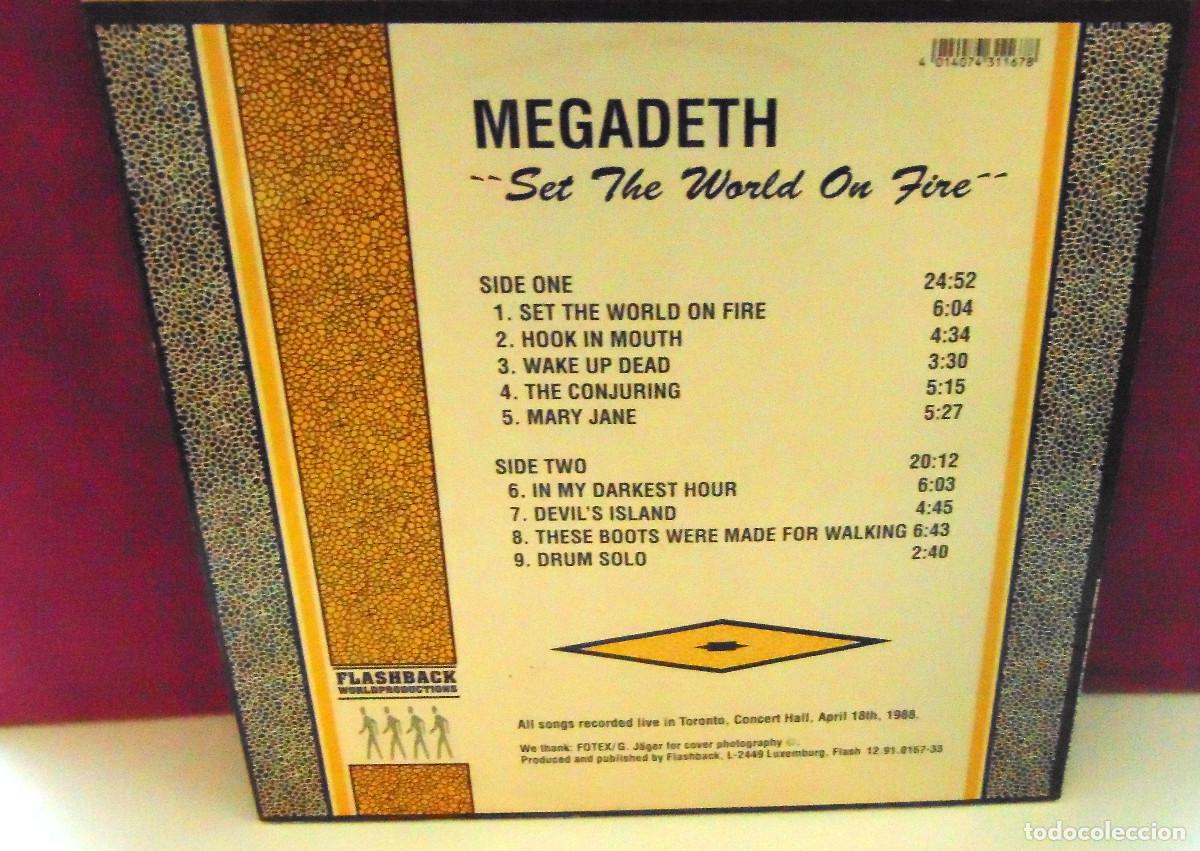 megadeth - set the world on fire - lp 1988 - Buy LP vinyl records