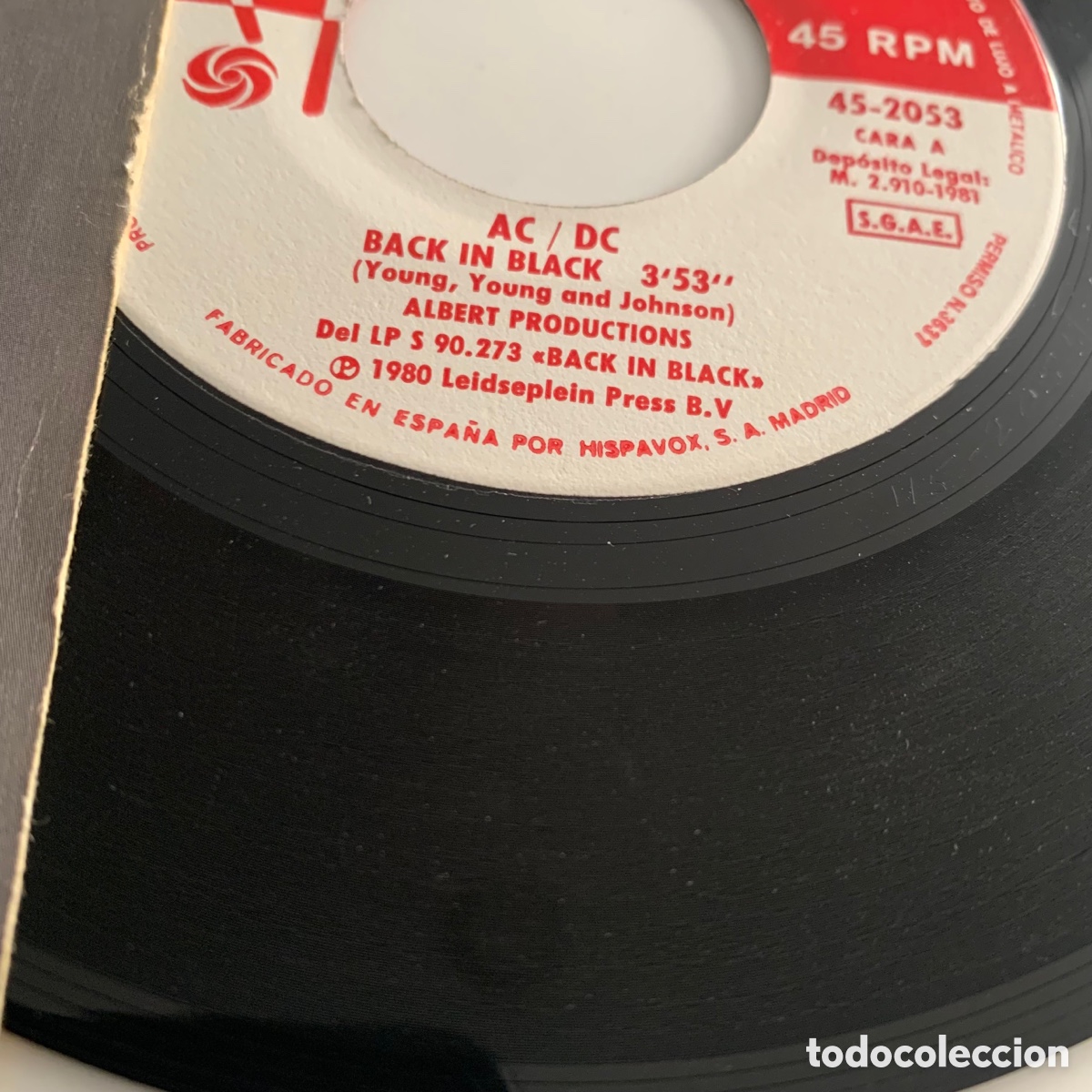 Discos de vinilo: Single ep ac/dc back in black edicion espa&ntilde;ola de 1981 - Foto 3