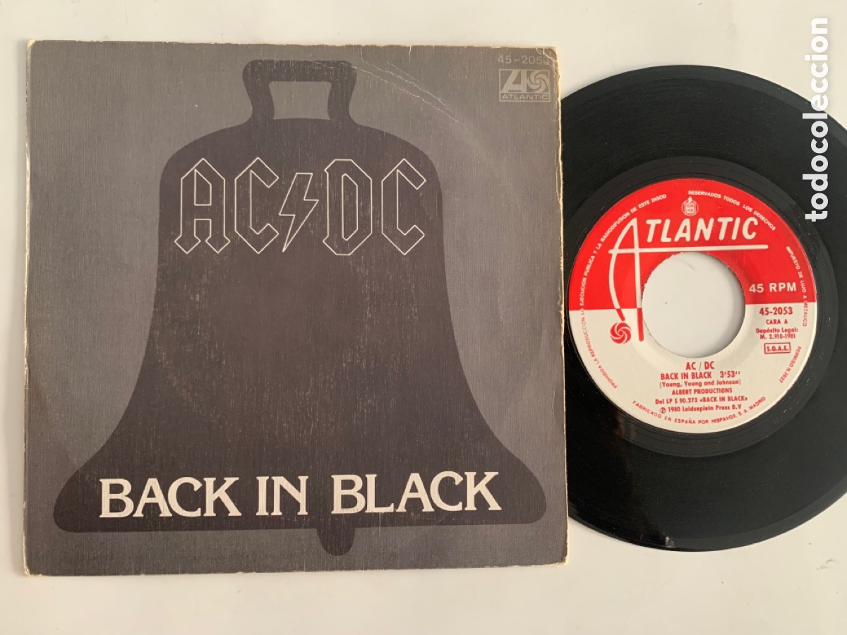 Discos de vinilo: Single ep ac/dc back in black edicion espa&ntilde;ola de 1981 - Foto 1