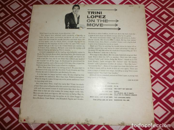 Discos de vinilo: TRINI LOPEZ - ON THE MOVE - Foto 2