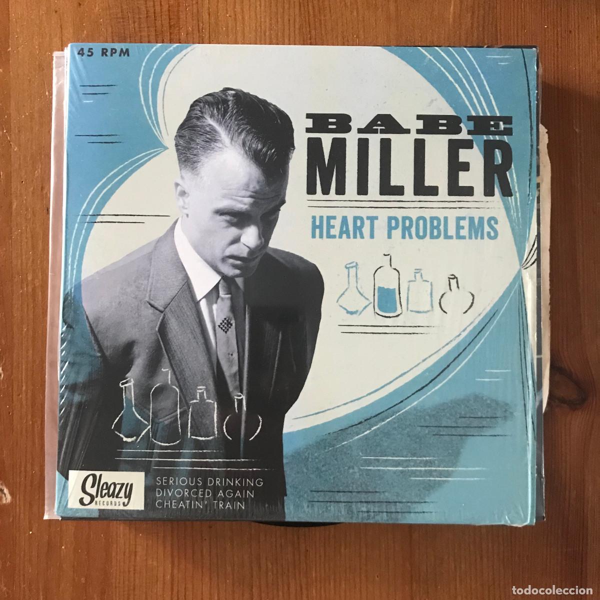 Discos de vinilo: BABE MILLER - HEART PROBLEMS - 7&rdquo; EP SLEAZY 2014 - Foto 1