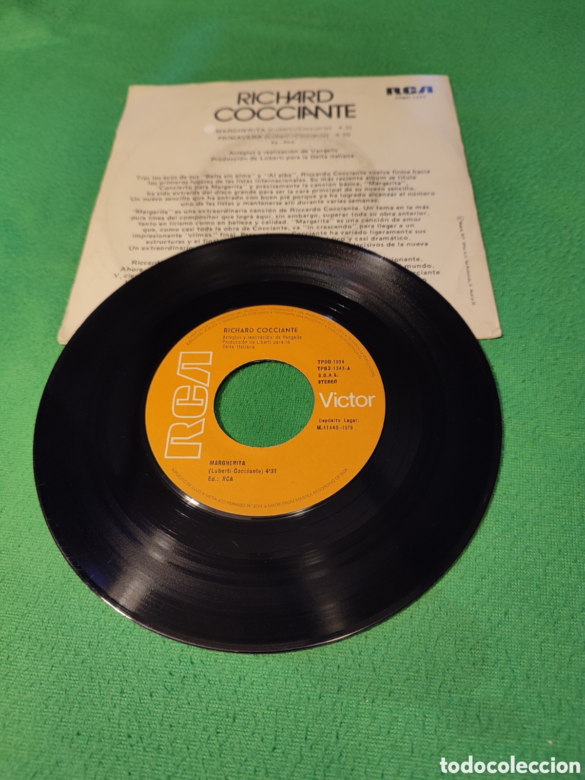 Discos de vinilo: Richard Cocciante - Margherita - Foto 2