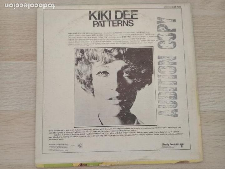 Discos de vinilo: KIKI DEE, PATTERNS 1968 audition copy, - Foto 6