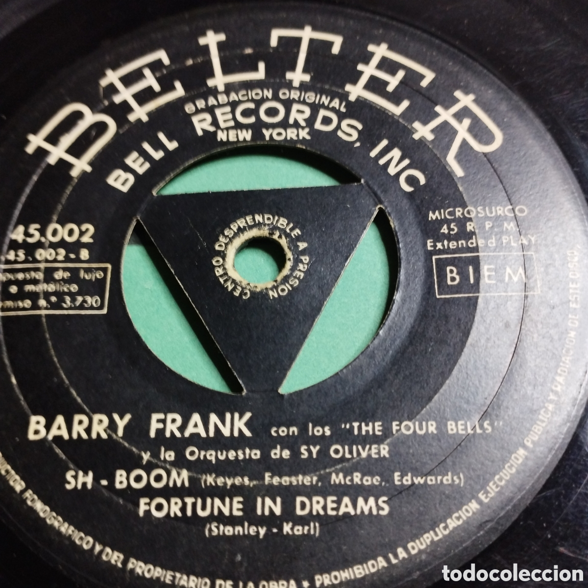 Discos de vinilo: EP 7&rdquo; Barry Frank. Interpreta. KO- KO. + 3 - Foto 3