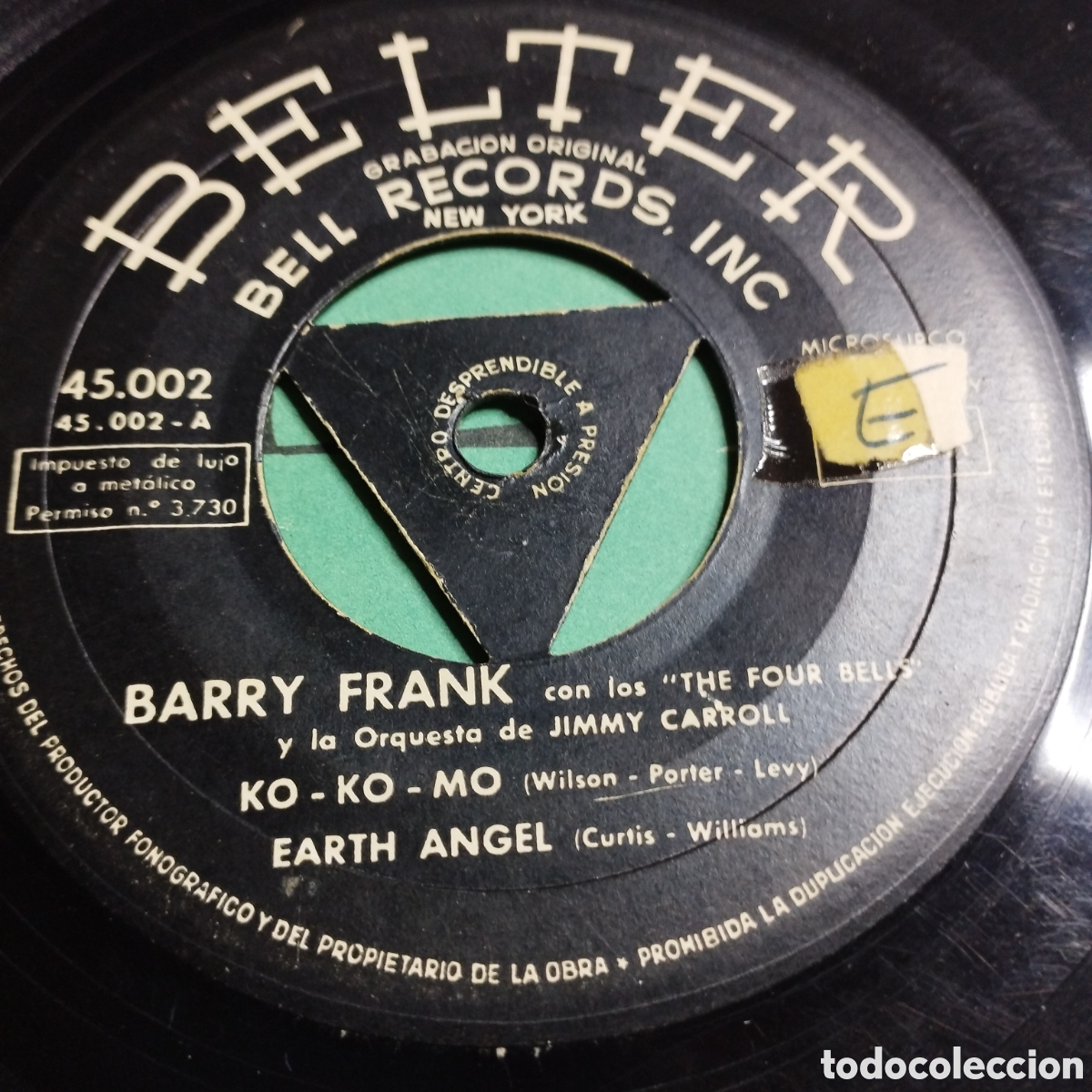 Discos de vinilo: EP 7&rdquo; Barry Frank. Interpreta. KO- KO. + 3 - Foto 4