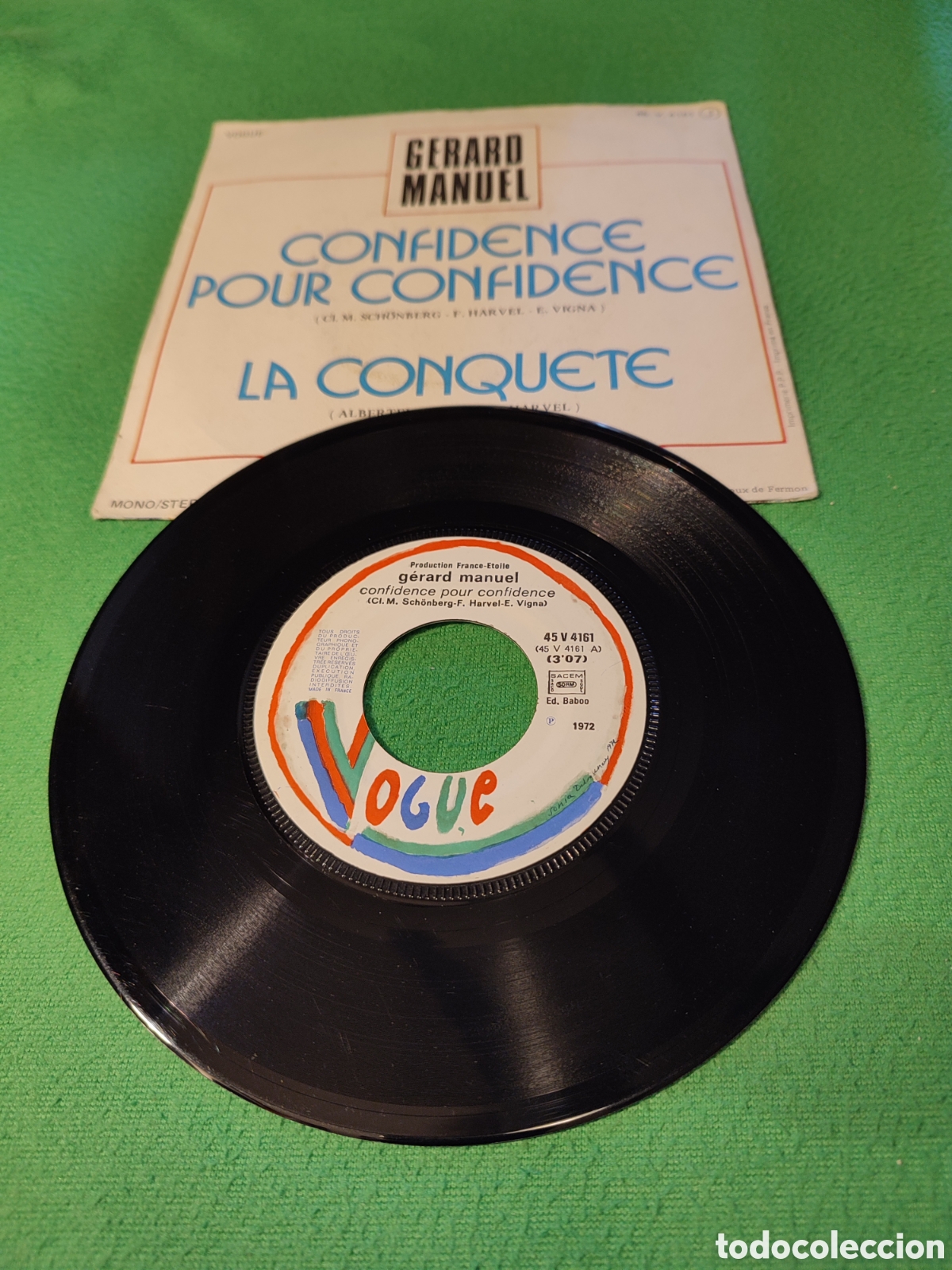 Discos de vinilo: Gerard Manuel - Confidence pour Confidence - Foto 2
