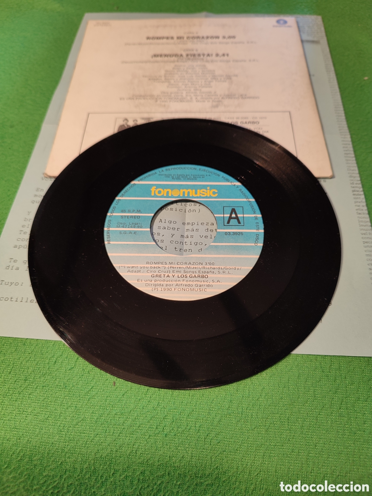Discos de vinilo: Greta y los Garbos - Rompes mi coraz&oacute;n - Foto 3