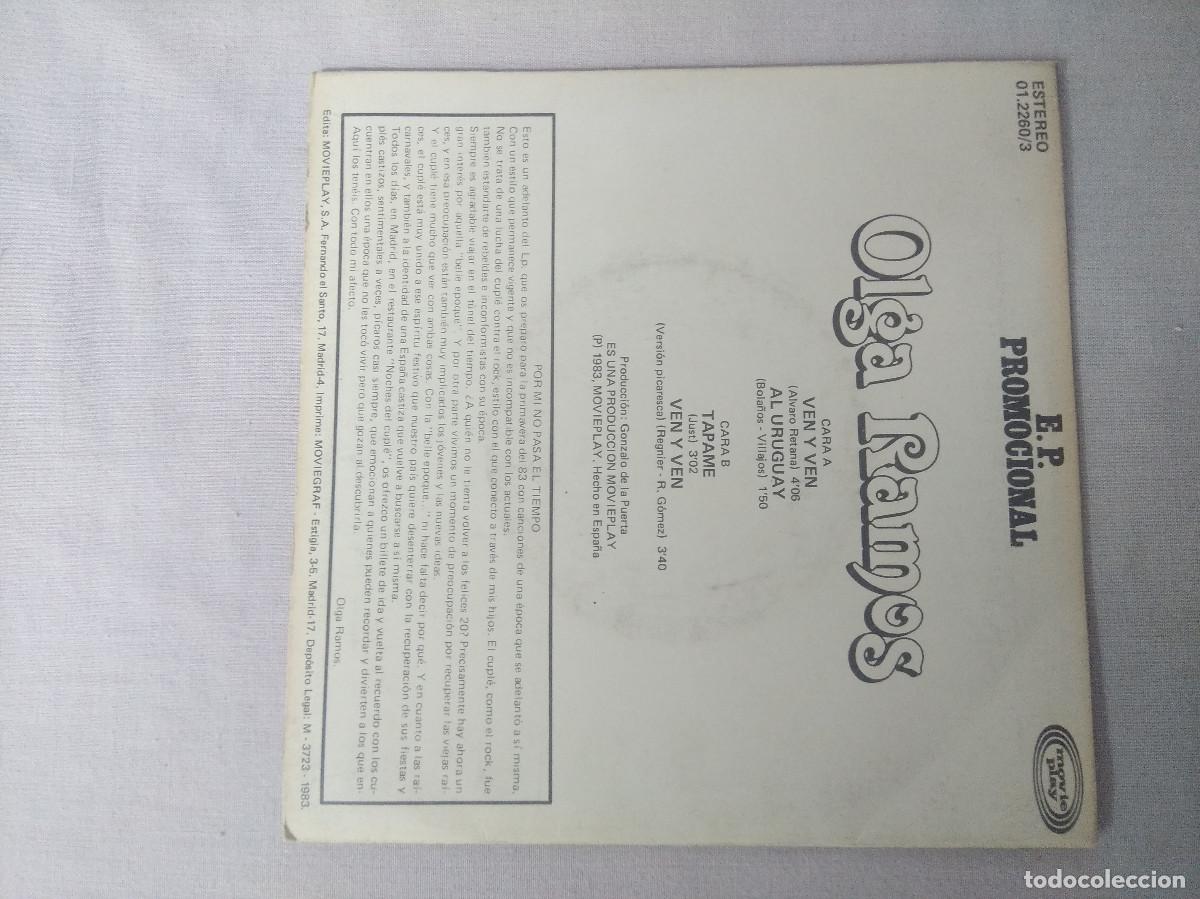 Discos de vinilo: OLGA RAMOS/VEN Y VEN/SINGLE PROMOCIONAL. - Foto 3