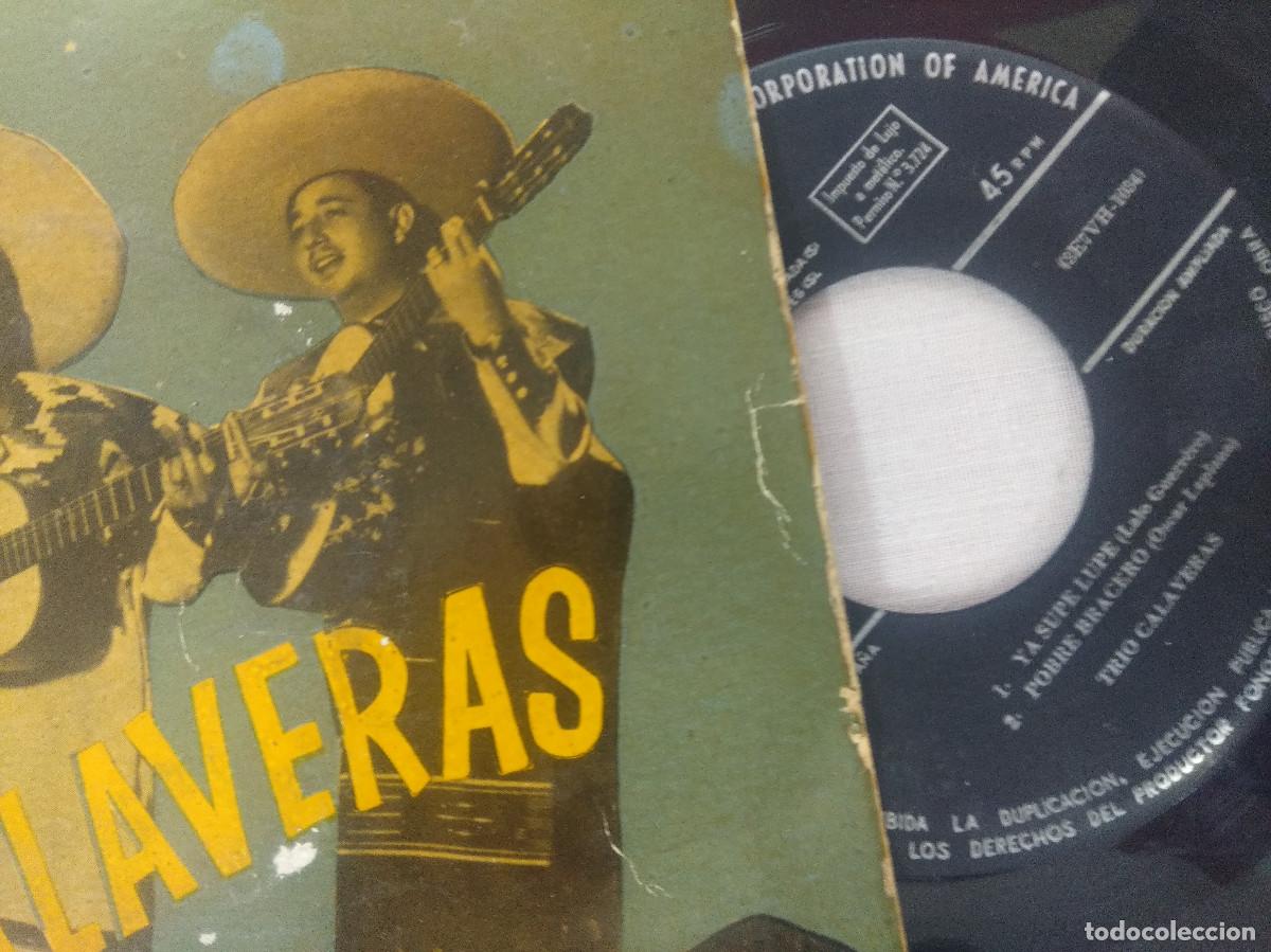 Discos de vinilo: TRIO CALAVERAS/ALMA DE ACERO/SINGLE. - Foto 2