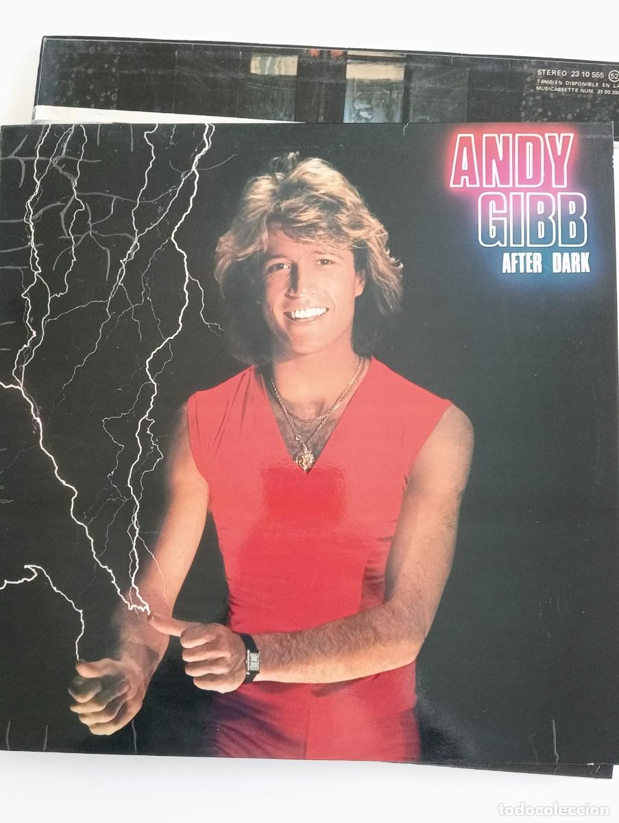 Discos de vinilo: Andy Gibb - After Dark 1980 lp insert - Foto 1