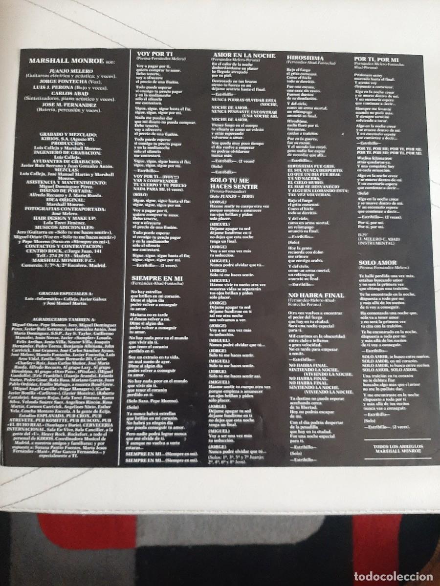 Discos de vinilo: Vinilo MARSHALL MONROE LUJO Y PASION 1987 - Foto 5